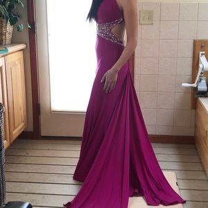 Purple long formal dress size 0